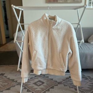 ALO Yoga Micro Sherpa Destiny Jacket | Ivory | Size L